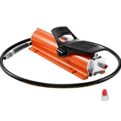 VEVOR 10,000PSI Air Hydraulic Pump, 0.18 Gal Reservoir, NPT 3/8 In Oil Outlet, NPT 1/4 In Inlet, Metal Shell Air Actuated Treadle Foot Pump, for Precision Industrial Machinery & Aerospace Equipment