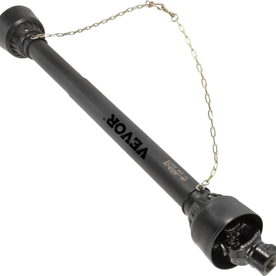 VEVOR PTO Shaft 1 3/8" PTO Drive Shaft, 6 Spline End Round End PTO Driveline Shaft, Series 4 Tractor PTO Shaft, 39"-55" Brush Hog PTO Shaft, Black PTO Shaft for Bush Hog/Finish Mower/Rotary Cutter