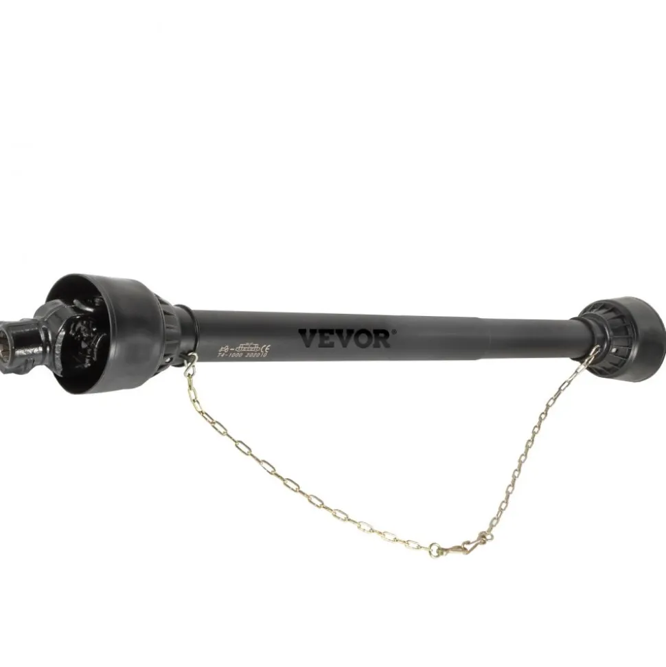 VEVOR PTO Shaft 1 3/8" PTO Drive Shaft, 6 Spline End Round End PTO Driveline Shaft, Series 4 Tractor PTO Shaft, 39"-55" Brush Hog PTO Shaft, Black PTO Shaft for Bush Hog/Finish Mower/Rotary Cutter