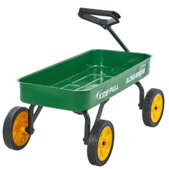 VEVOR Pull-Along Wagon for Kids, 39 inch Toddler Wagons, Supports up to 176 lbs, All-Terrain Wagons with Handle, Utility Wagon Cart Birthday Present for Kids Gardening Beach Camping, Green