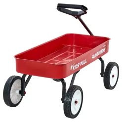 VEVOR Pull-Along Wagon for Kids, 39 inch Toddler Wagons, Supports up to 176 lbs, All-Terrain Wagons with Handle, Utility Wagon Cart Birthday Present for Kids Gardening Beach Camping, Red