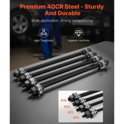 VEVOR Pull and Press Sleeve Kit, 36 PCS, Steel Bush Removal Insertion Sleeve Tools with Carrying Case, Compatible with LCV and HGV Engines, for Removing and Installing Bushings, Bearings, and Seals