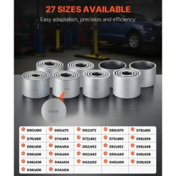 VEVOR Pull and Press Sleeve Kit, 36 PCS, Steel Bush Removal Insertion Sleeve Tools with Carrying Case, Compatible with LCV and HGV Engines, for Removing and Installing Bushings, Bearings, and Seals