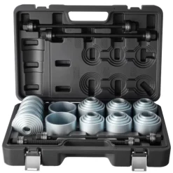 VEVOR Pull and Press Sleeve Kit, 36 PCS, Steel Bush Removal Insertion Sleeve Tools with Carrying Case, Compatible with LCV and HGV Engines, for Removing and Installing Bushings, Bearings, and Seals