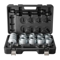 VEVOR Pull and Press Sleeve Kit, 28 PCS, Steel Bush Removal Insertion Sleeve Tools with Carrying Case, Compatible with LCV and HGV Engines, for Removing and Installing Bushings, Bearings, and Seals