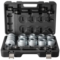 VEVOR Pull and Press Sleeve Kit, 28 PCS, Steel Bush Removal Insertion Sleeve Tools with Carrying Case, Compatible with LCV and HGV Engines, for Removing and Installing Bushings, Bearings, and Seals