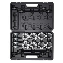 VEVOR Pull and Press Sleeve Kit, 28 PCS, Steel Bush Removal Insertion Sleeve Tools with Carrying Case, Compatible with LCV and HGV Engines, for Removing and Installing Bushings, Bearings, and Seals