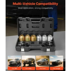 VEVOR Pull and Press Sleeve Kit, 26 PCS, Steel Bush Removal Insertion Sleeve Tools with Carrying Case, Compatible with LCV and HGV Engines, for Removing and Installing Bushings, Bearings, and Seals