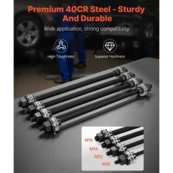 VEVOR Pull and Press Sleeve Kit, 26 PCS, Steel Bush Removal Insertion Sleeve Tools with Carrying Case, Compatible with LCV and HGV Engines, for Removing and Installing Bushings, Bearings, and Seals