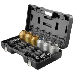 VEVOR Pull and Press Sleeve Kit, 26 PCS, Steel Bush Removal Insertion Sleeve Tools with Carrying Case, Compatible with LCV and HGV Engines, for Removing and Installing Bushings, Bearings, and Seals