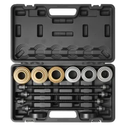VEVOR Pull and Press Sleeve Kit, 26 PCS, Steel Bush Removal Insertion Sleeve Tools with Carrying Case, Compatible with LCV and HGV Engines, for Removing and Installing Bushings, Bearings, and Seals