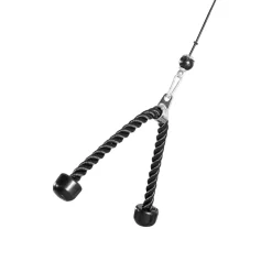 VEVOR Pulley System, 1 PC LAT and Lift Pulley System, Gym Rack Pulleys Attachment with two Steel Cables, Short Bar, Dual Grip Handles, Cable Machine for Bicep, Shoulder, Back, Up to 280 lbs Capacity