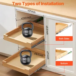 VEVOR Pull Out Cabinet Organizer, 20
