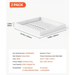 VEVOR Pull Out Cabinet Organizer, 2 Pack Expandable Width (12.2