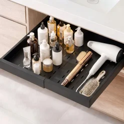 VEVOR Pull Out Cabinet Organizer 12.2"W x 20.98"D Steel Slide Out Drawers, for Kitchen Bathroom Pantry Home Organization, Chrome-Plated Finish, Heavy Duty Storage Sliding Shelves for Base Cabinets