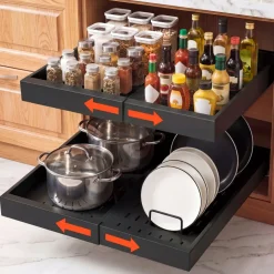 VEVOR Pull Out Cabinet Organizer, 2 Pack Expandable Width (12.2