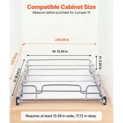 VEVOR Pull Out Cabinet Organizer 12.4