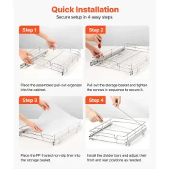 VEVOR Pull Out Cabinet Organizer 12.4