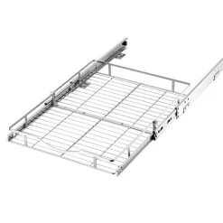 VEVOR Pull Out Cabinet Organizer 16.93"W x 21.06"D Steel Slide Out Drawers, for Kitchen Bathroom Pantry Home Organization, Chrome-Plated Finish, Heavy Duty Storage Sliding Shelves for Base Cabinets