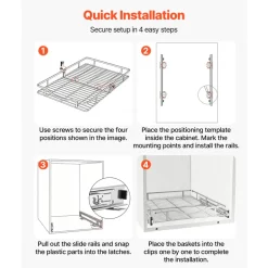 VEVOR Pull Out Cabinet Organizer 16.93