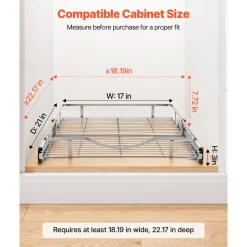 VEVOR Pull Out Cabinet Organizer 16.93