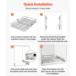 VEVOR Pull Out Cabinet Organizer 14.06