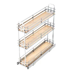 VEVOR Pull Out Spice Rack Organizer for Cabinet, 3 Tier Slide Out Spice Rack Organizer, Height Adjustable Heavy Duty Metal Seasoning Kitchen Basket for Cabinets, 5.75
