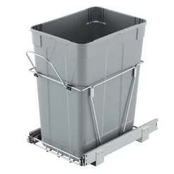 VEVOR Pullout Trash Can for Kitchen Cabinets, 35 QT Garbage Waste Recycling Bin, Under Mount Waste Container, with Heavy Duty Metal Full Extension Sliding System and Handle, for Sink, Under Counter
