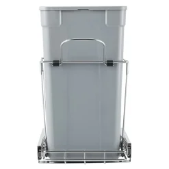 VEVOR Pullout Trash Can for Kitchen Cabinets, 35 QT Garbage Waste Recycling Bin, Under Mount Waste Container, with Heavy Duty Metal Full Extension Sliding System and Handle, for Sink, Under Counter