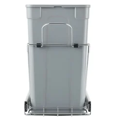 VEVOR Pullout Trash Can for Kitchen Cabinets, 27QTx2 Double Under Sink Garbage Waste Recycling Bin, Under Mount Waste Container, with Heavy Duty Metal Full Extension Sliding System and Handle
