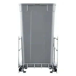 VEVOR Pull-Out Trash Can, 27 QT x2 Double Under Mount Kitchen Waste Container, Heavy Duty Garbage Recycling Bin with Door Kit and Soft Close Slide, for Kitchen Cabinet, Sink, Under Counter (Grey)