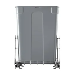 VEVOR Pull-Out Trash Can, 35 QT x2 Double Under Mount Kitchen Waste Container, Heavy Duty Garbage Recycling Bin with Door Kit and Soft Close Slide, for Kitchen Cabinet, Sink, Under Counter (Grey)