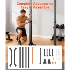VEVOR Pull Up Bar, 330LBS Capacity Portable Pullup Bar Station, Pullup Bars Free Standing with H-Frame Structure & Heavy-Duty Steel Tube, 8 Level Height Adjustment Gravity Fitness for Arms Back Chest