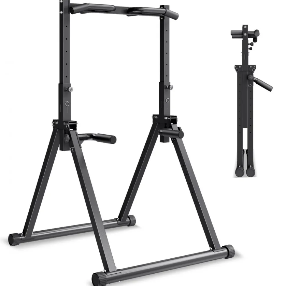 VEVOR Pull Up Bar, 330LBS Capacity Portable Pullup Bar Station, Pullup Bars Free Standing with Triangular Structure & Heavy-Duty Steel Tube, 9 Level Height Adjustment Gravity Fitness for Arms, Back