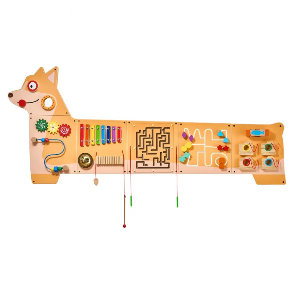 VEVOR Puppy Activity Wall Busy Board Panels, 12 Activities, Montessori Sensory Wall Toy for Kids 3-12 Years, Montessori Learning Activity Center, Ideal for Toddler Playroom Nursery Classroom