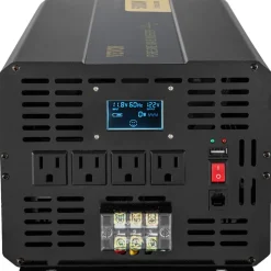 VEVOR Pure Sine Wave Inverter, 2500 Watt Power Inverter, DC 12V to AC 120V Car Inverter, with USB Port, LCD Display, and Remote Controller Power Converter, for RV Truck Car Solar System Travel Camping