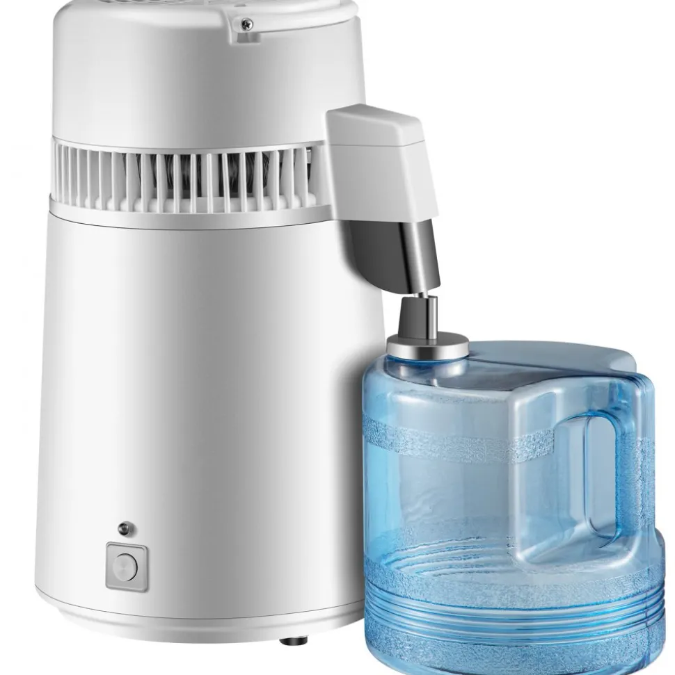 VEVOR Pure Water Distiller 750W, Purifier Filter Fully Upgraded with Handle 1.1 Gal /4L, BPA Free Container, Perfect for Home Use, White