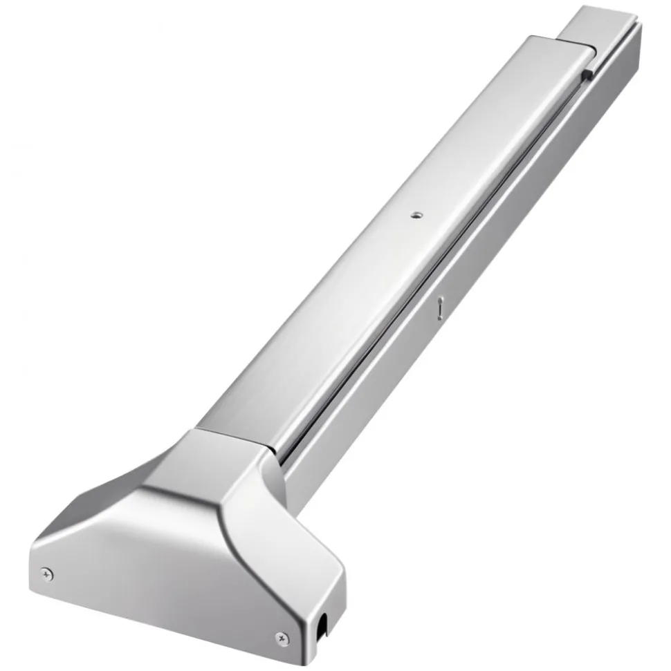 VEVOR Push Bar Panic Exit Device, 28" Stainless Steel Commercial Panic Bar for Exit Doors, Emergency Exit Door Hardware with Vertical Top Rod and Sticker, for 28"-41" Wood or Metal Door, Silver
