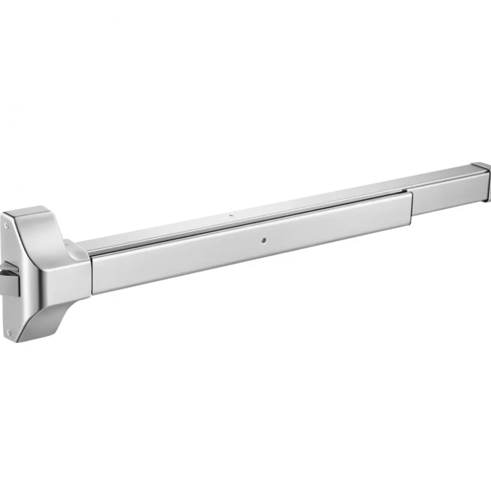 VEVOR Push Bar Panic Exit Device, 31" Stainless Steel Commercial Panic Bar for Exit Doors, Emergency Exit Door Hardware with Dual Locking Bolt and Sticker, for 31"-46" Wood or Metal Door, Silver
