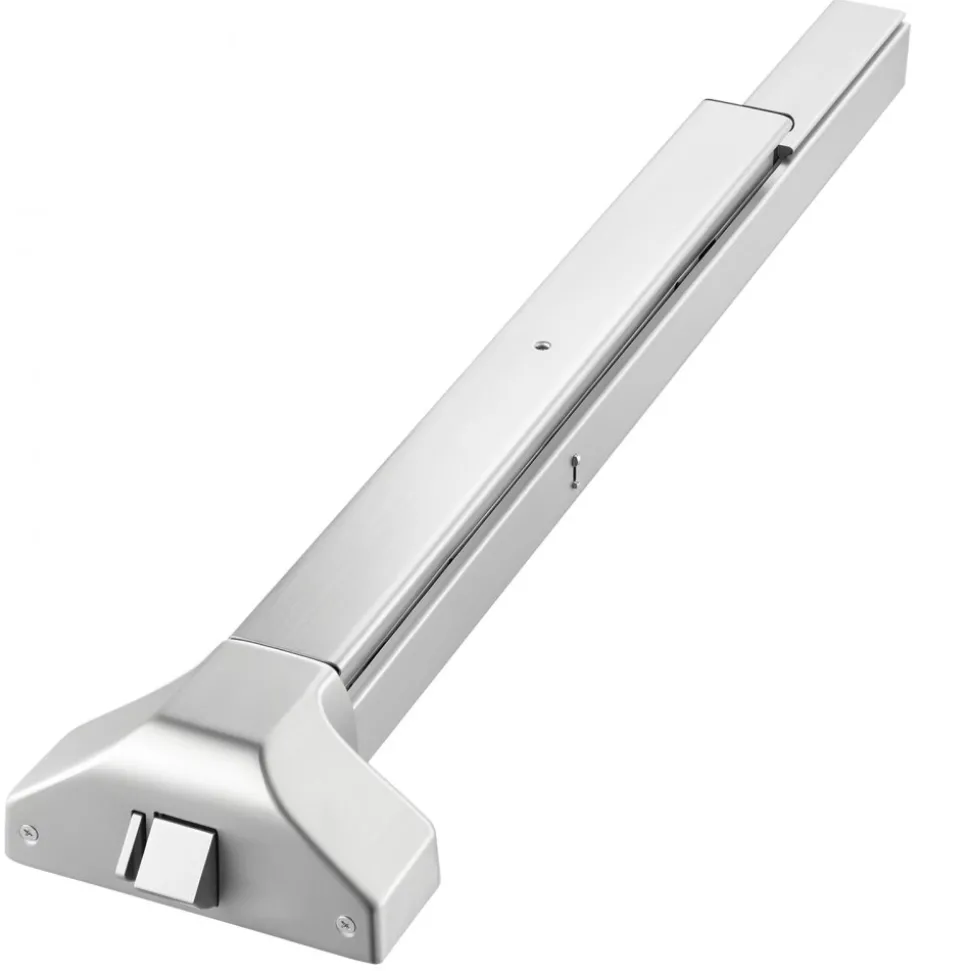 VEVOR Push Bar Panic Exit Device, 31" Stainless Steel Commercial Panic Bar for Exit Doors, Emergency Exit Door Hardware with Dual Locking Bolt and Sticker, for 31"-46" Wood or Metal Door, Silver