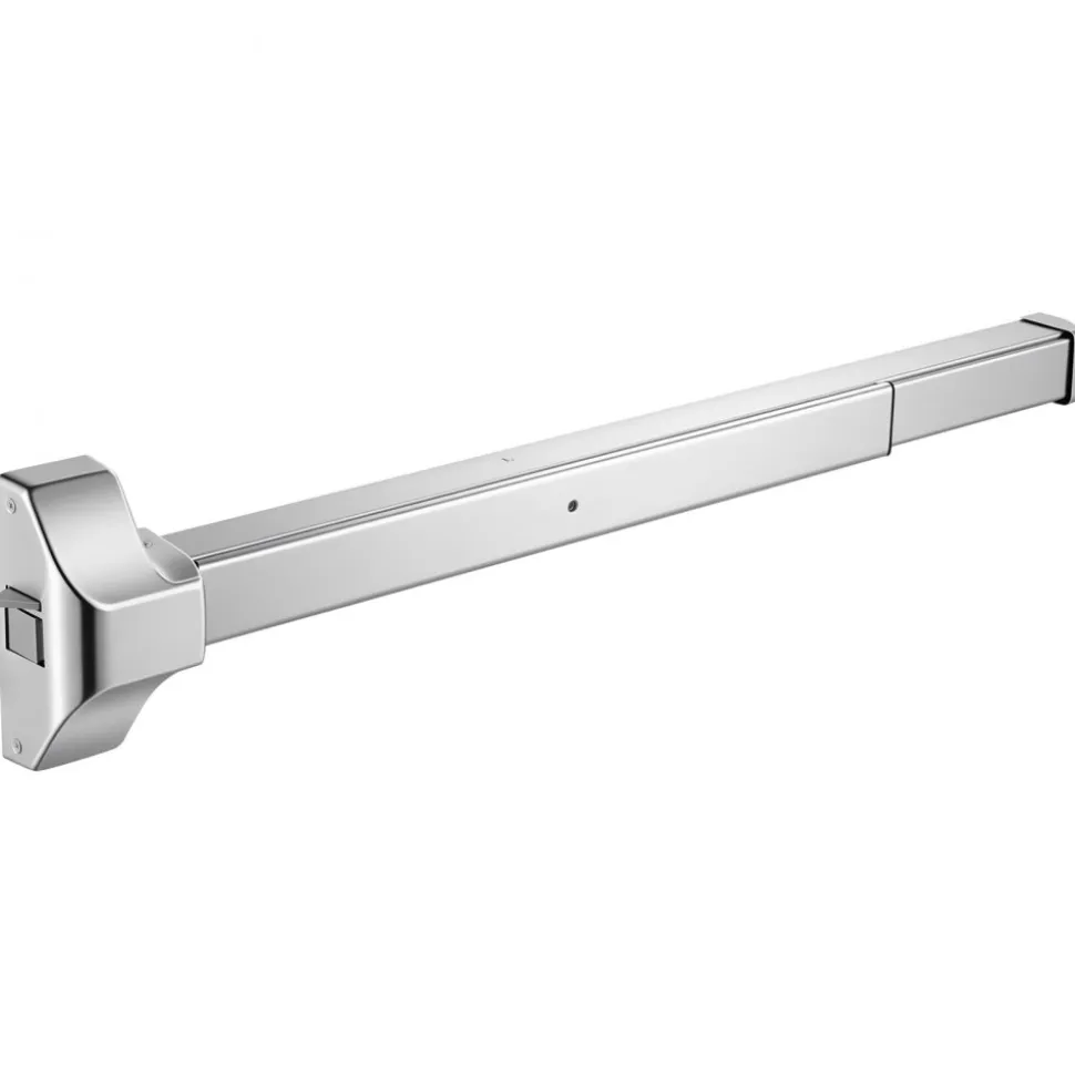VEVOR Push Bar Panic Exit Device, 31" Stainless Steel Commercial Panic Bar for Exit Doors, Emergency Exit Door Hardware with Dual Locking Bolt and Sticker, for 31"-46" Wood or Metal Door, Silver