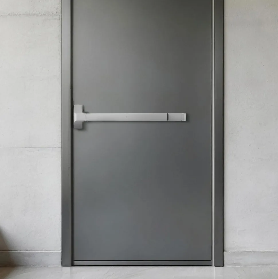 VEVOR Push Bar Panic Exit Device, 28" Premium Metal Commercial Panic Bar for Exit Doors, Emergency Exit Door Hardware with Warning Sticker, Easy Installation, for 28"-41" Wood or Metal Door, Silver