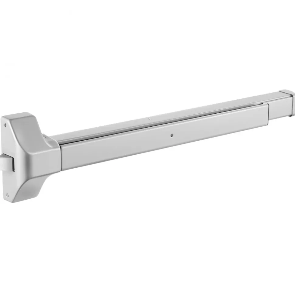 VEVOR Push Bar Panic Exit Device, 28" Premium Metal Commercial Panic Bar for Exit Doors, Emergency Exit Door Hardware with Warning Sticker, Easy Installation, for 28"-41" Wood or Metal Door, Silver