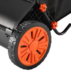 VEVOR Push Lawn Sweeper, 30 in Leaf & Grass Collector with 12 cu. ft. Hopper Bag, Adjustable Brush Height & Spinning Brushes, Heavy Duty Yard Sweeper with Rubber Wheels for Leaves Grass Cleanup