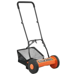 VEVOR Push Reel Lawn Mower 14 inch, 5 Blades Manual Push Mower No Motor, 0.6-1.75 in Adjustable Cutting Height, Walk-Behind Lawn Mowers with Grass Catcher Bag for Green Lawns, Driveways, Courtyards