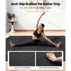 VEVOR Puzzle Exercise Mat, 24 PCS Fitness Equipment Mats, 24 x 24 x 0.4 in, High-Density EVA Foam Mats Set, Interlocking Rubber Soft Tiles, Protective Floor Padding with Gray Dots for Home Gym Office
