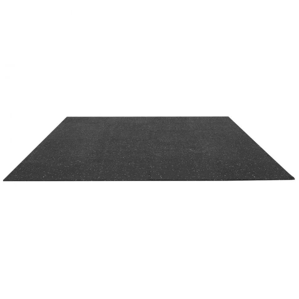 VEVOR Puzzle Exercise Mat, 24 PCS Fitness Equipment Mats, 24 x 24 x 0.4 in, High-Density EVA Foam Mats Set, Interlocking Rubber Soft Tiles, Protective Floor Padding with Gray Dots for Home Gym Office