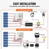 VEVOR PV Combiner Box, 6 String, Solar Combiner Box with 15A Rated Current Fuse 125A Circuit Breaker Lightning Arrester and Solar Connector, Steel Case for On / Off Grid Solar Panel System, IP65