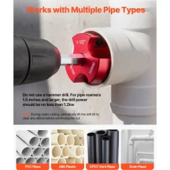 VEVOR PVC Pipe Reamer Kit, 7-Piece, 3 Blades PVC Fitting Socket Saver, Includes 1/2