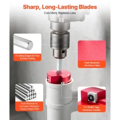 VEVOR PVC Pipe Reamer Kit, 5-Piece, PVC Fitting Socket Saver, Includes 1-1/4